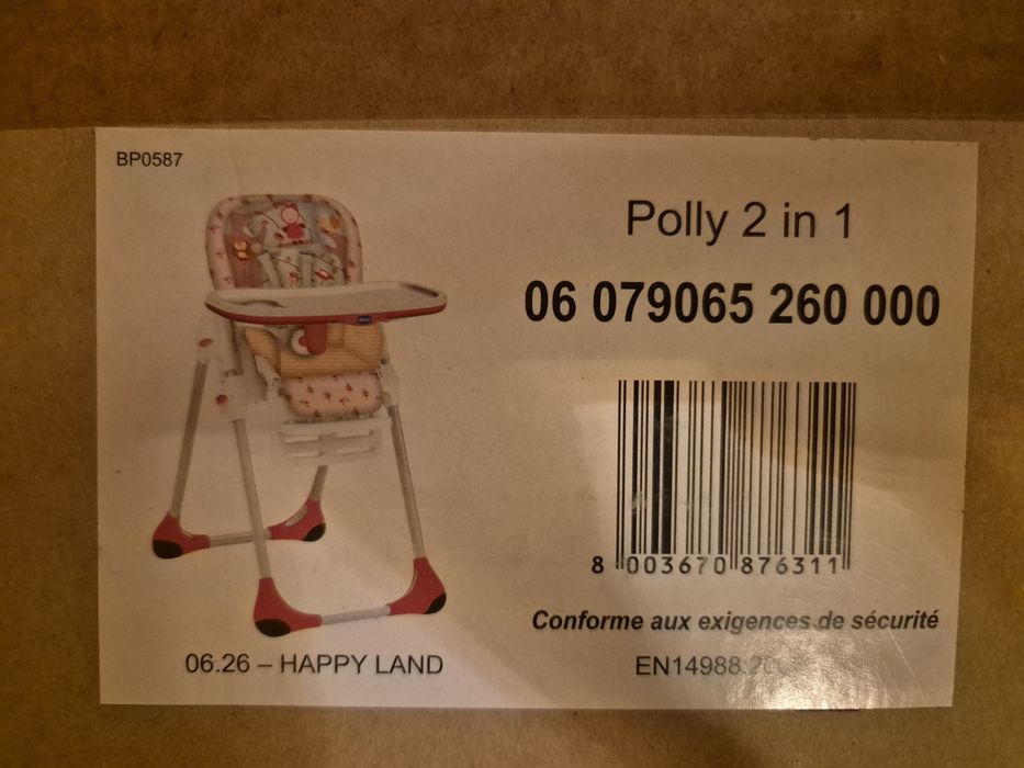 Vand scaun de masa Chicco Polly 2 in 1