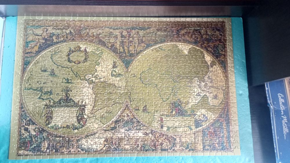 Пъзел Равенсбургер немски Металик Стара карта на света