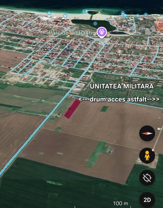 !!! Vand in RATE 5000 euro avans -36x300 euro Teren INTRAVILAN P+2 Costinesti casa--ferma !!!