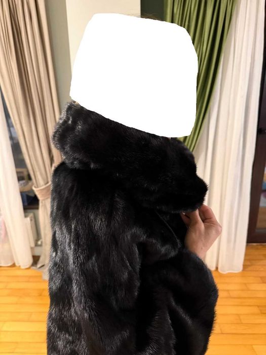 Haină blană naturală vizon (nurcă americană) Black Diamond impecabilă