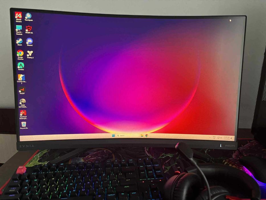 Monitor Gaming Curbat LED VA Philips EVNIA 27", 280Hz SI PERIFERICE