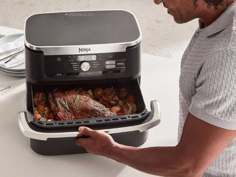 Двузонов Еър фрайър Ninja Foodi FlexDrawer AF500EU, 10.4L, Черен