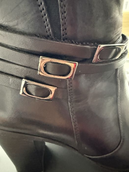 Ghete negre piele naturala mar 36