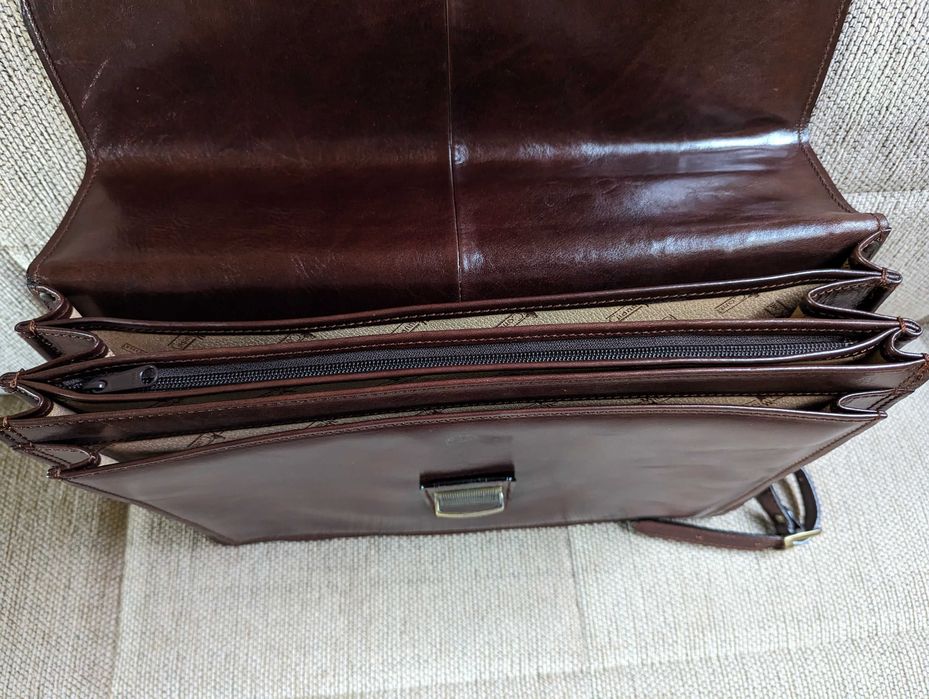 Geantă din piele naturală Gianni Conti, bărbați, nouă și nefolosită