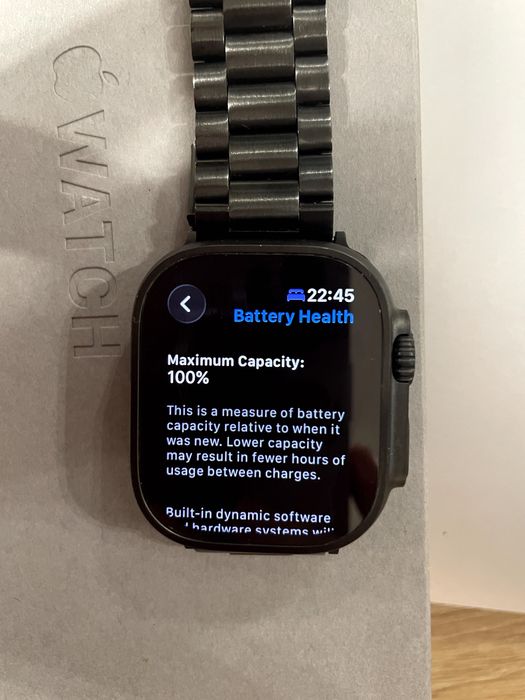 Apple Watch - Ultra 3 49mm Black Titanium Cellular 64GB: 100% батерия, в гаранция до края на 2027