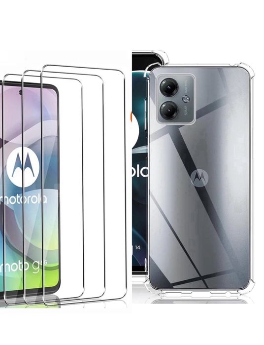 Motorola G24/G34/G54/G84 Husa Clara Ramforsata + Folie Sticla