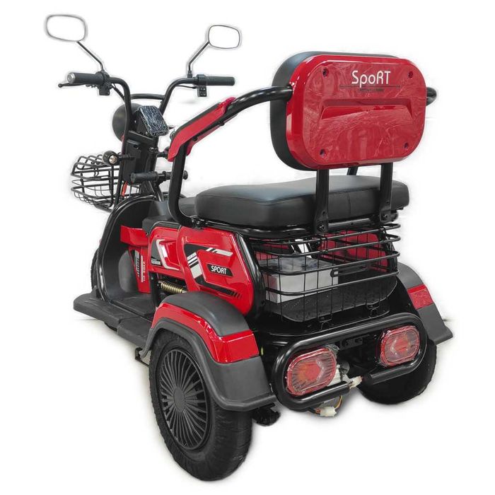 Триместна триколка EcoWay М19X червена задно задвижване