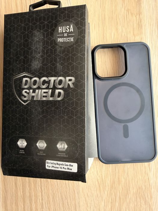 Set 2 Folii sticla compatibil cu iPhone 15 PRO MAX DefenSlim + Husa