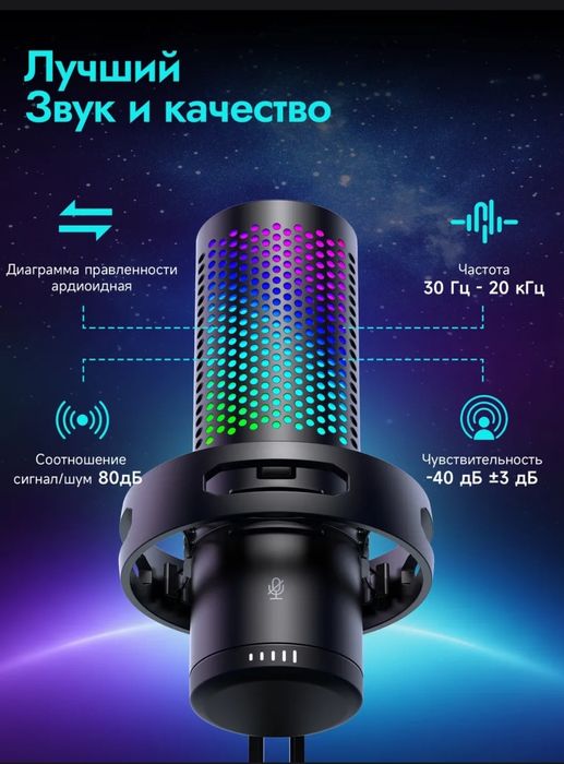 Микрофон Yanmai GM7A черный