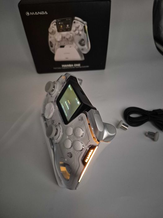 Controller Gaming Wireless Manba One Transparent, Ecran LED - Grad B