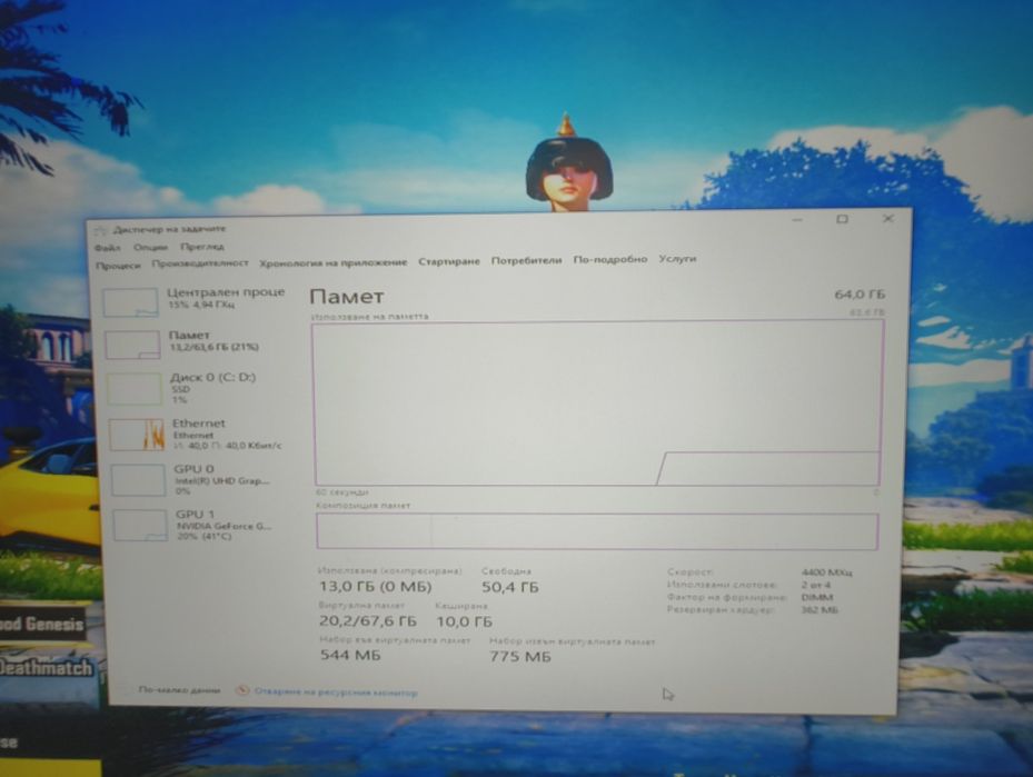 Геймърски компютър 64gb ddr5