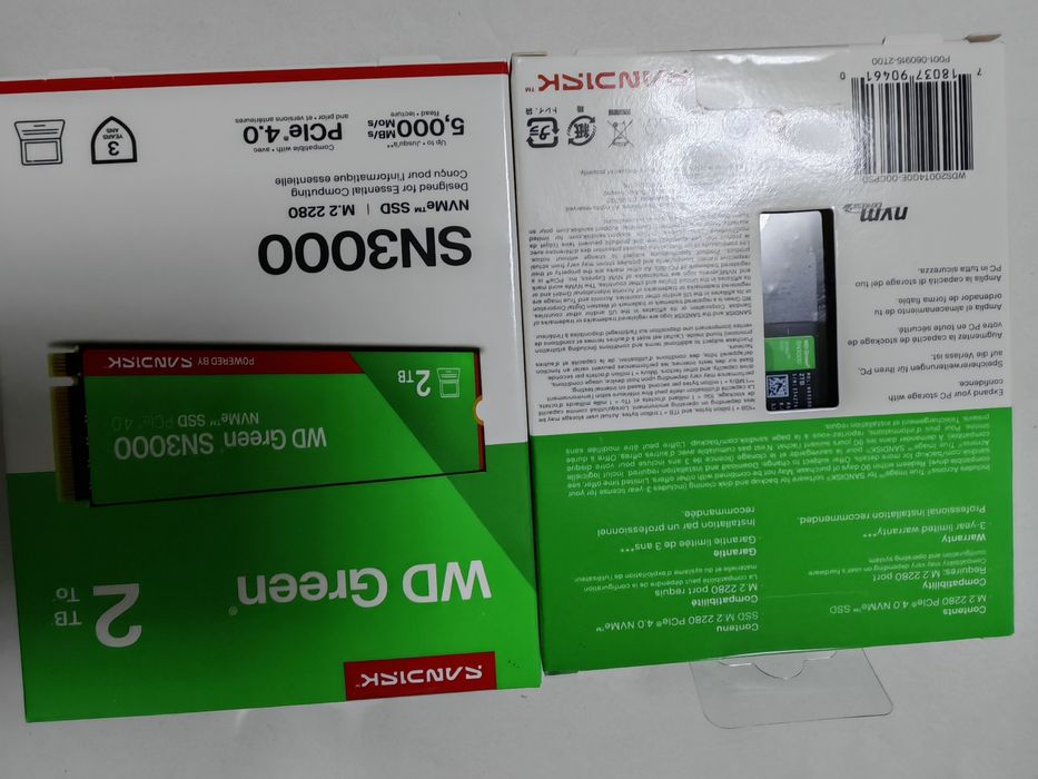 Vând SSD Western Digital Green SN3000 NVMe SSD, 2T