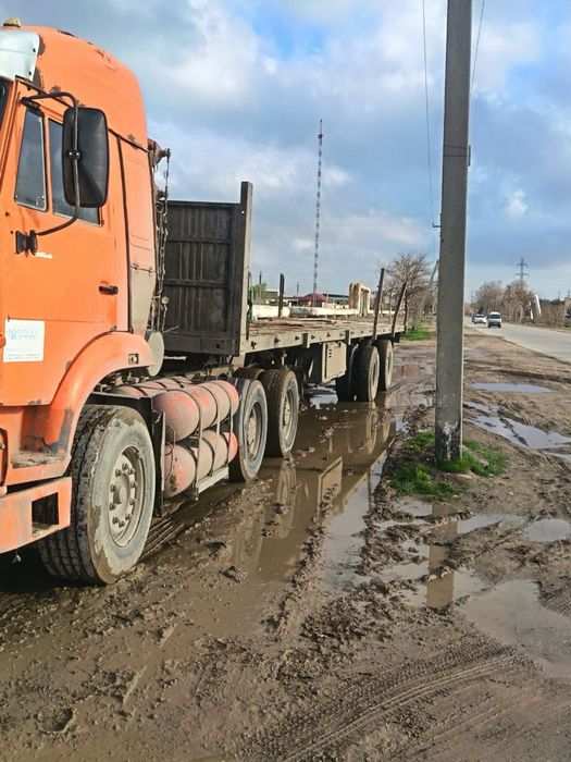 Евро Камаз 6460 (метанда) сотилади. Полуприцеп МАЗ 13.60