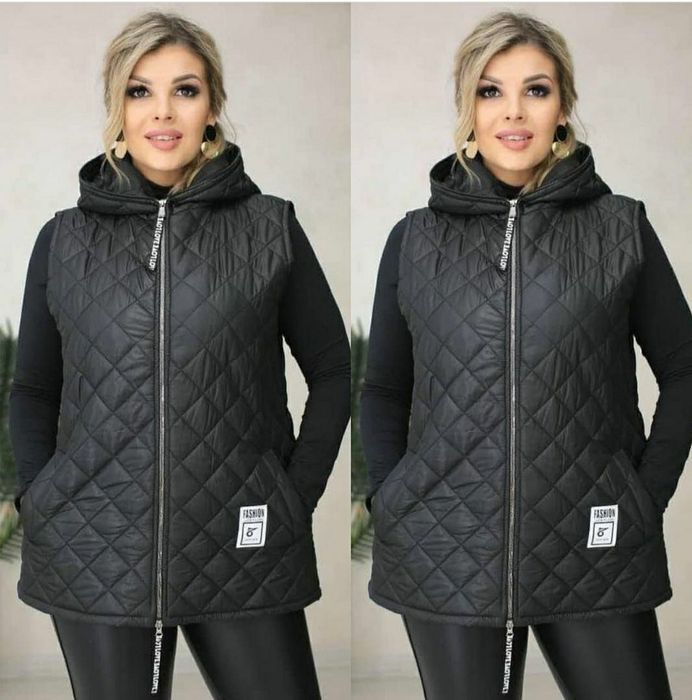 Жилетка черная с карманами