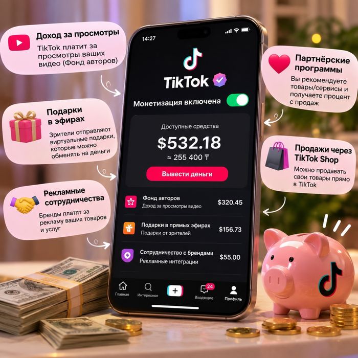 МОНЕТЕЗИРОВАННЫЙ аккаунт в тик ток