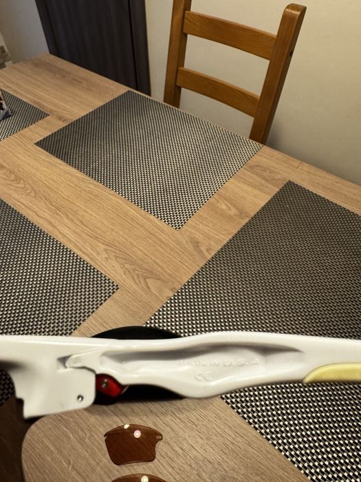 Oakley Fast Jacket Polarized Sunglasses Oo9097-3072 White/oo Red