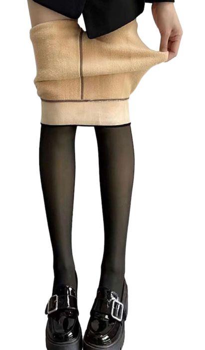 Dres fals translucid pentru iarna, imblanit cu captuseala pufoasa