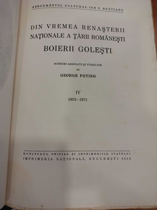 Carte "Boierii Golești" 4 vol