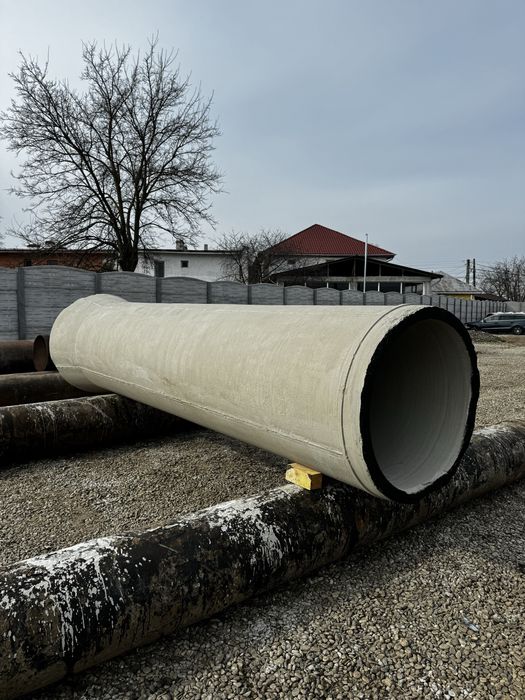 Tuburi beton armat Ø600 / Ø800 / Ø1000 – 5.20 m – Transport disponibil