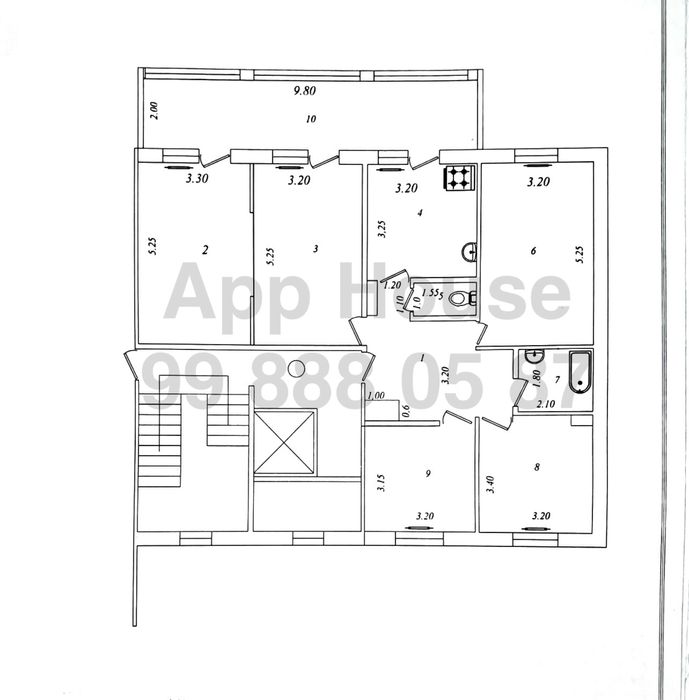 5-ть комн 5/6/8, Тузель1, школа №152, Улучшенка 118м*, Балкон 2х9.