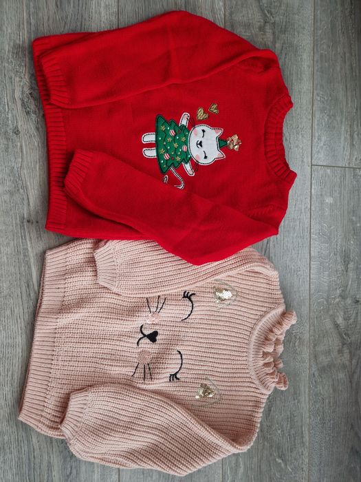 Lot pulovere groase model pisici, 122, 7-8 ani, C&A si LC Waikiki