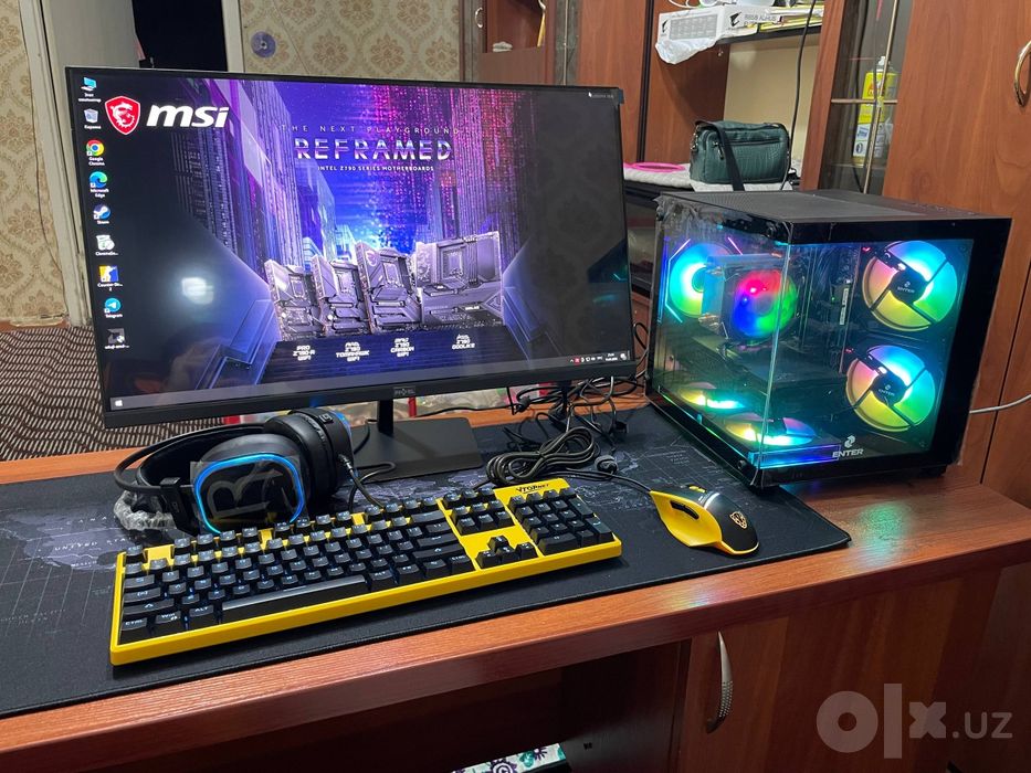 Komplekt kompyuter sotiladi i5 10400f/RX580 8gb/16gb