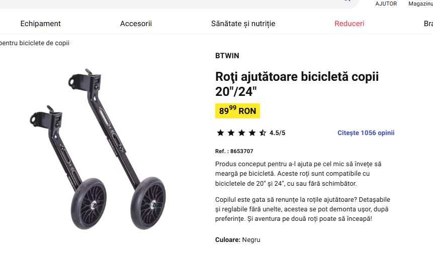 Roti ajutatoare bicicleta copii 20/24
