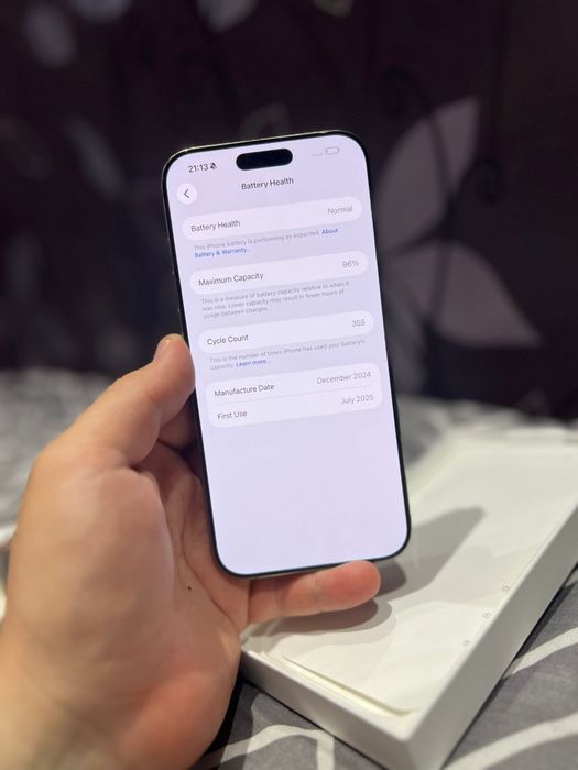 iPhone 16 Pro Max 512GB 96% baterie