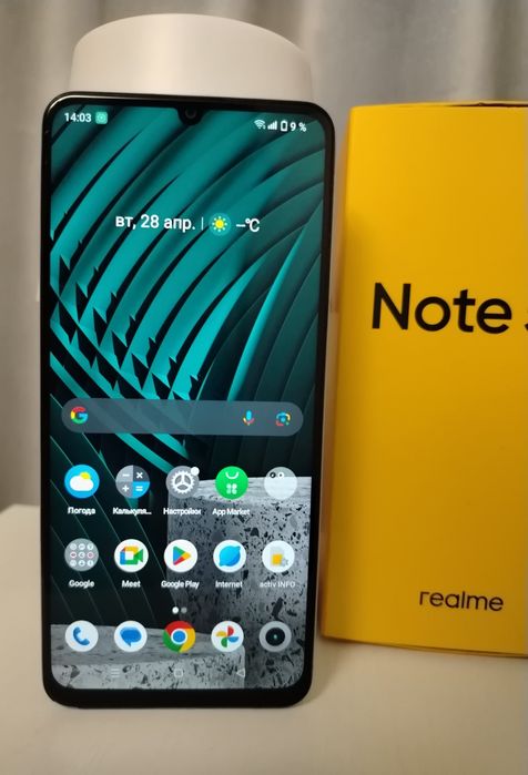 Realme note 50. с коробкой.