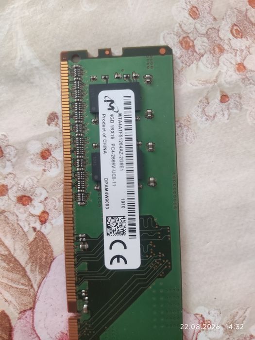 Продам ОЗУ ddr4 2666mhz