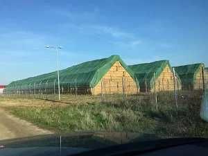 Prelata din polipropilena verde pentru protectia balotilor, 140g/mp