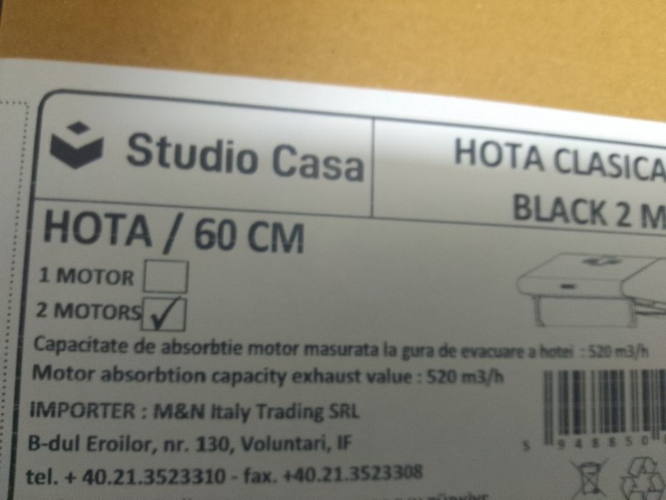 Hotă nouă Studio Casa