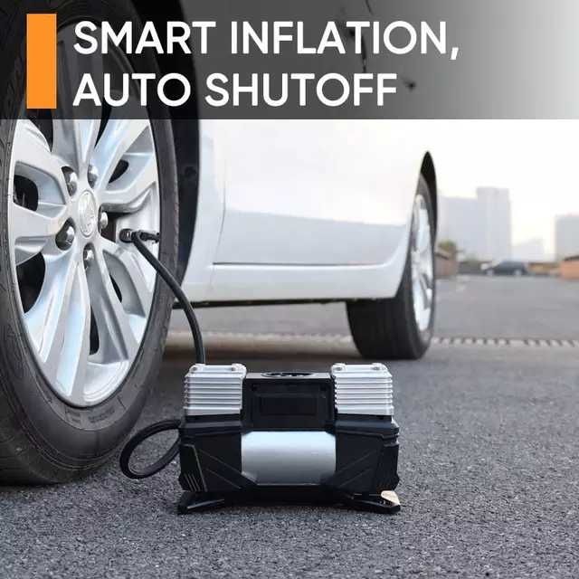 Авто НАСОС электронный манометром с функцией автостоп