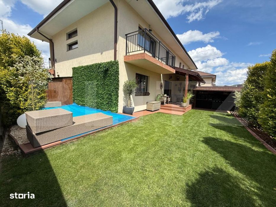 Duplex 4 camere, 120 mp utili, 300 mp de teren, piscina incalzita, zon