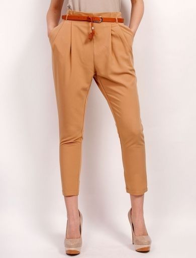 Pantaloni dama , culoare camel marime M