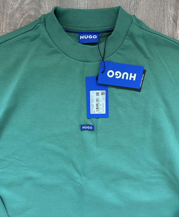 Мъжки суичър HUGO (суитшърт) Nedro Open Green