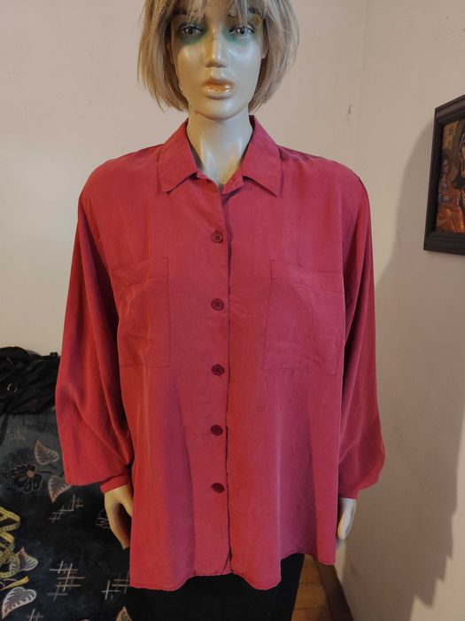 Bluza de matase naturala zmeurie Allison WINGATE-masura 46-Noua!
