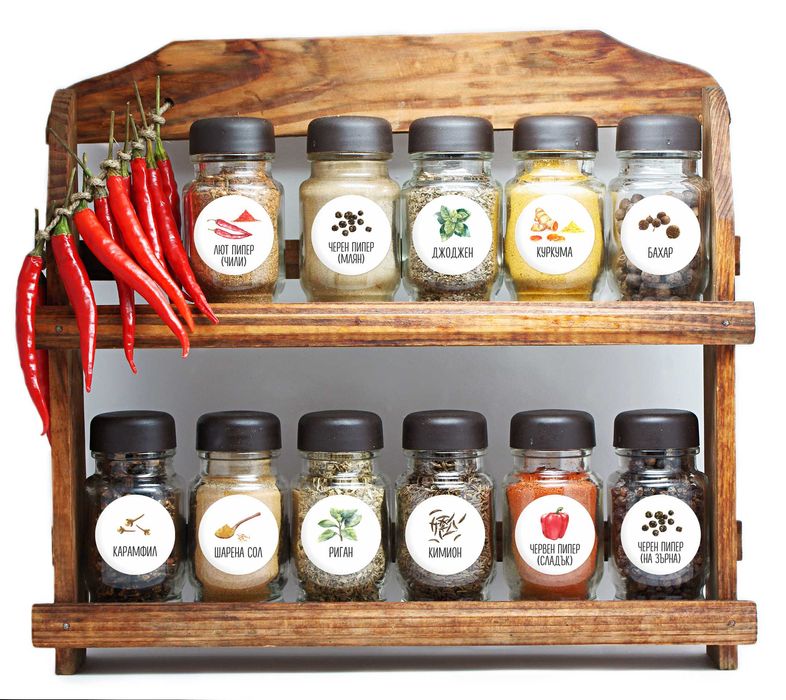 Водоустойчиви етикети за подправки, 36 броя