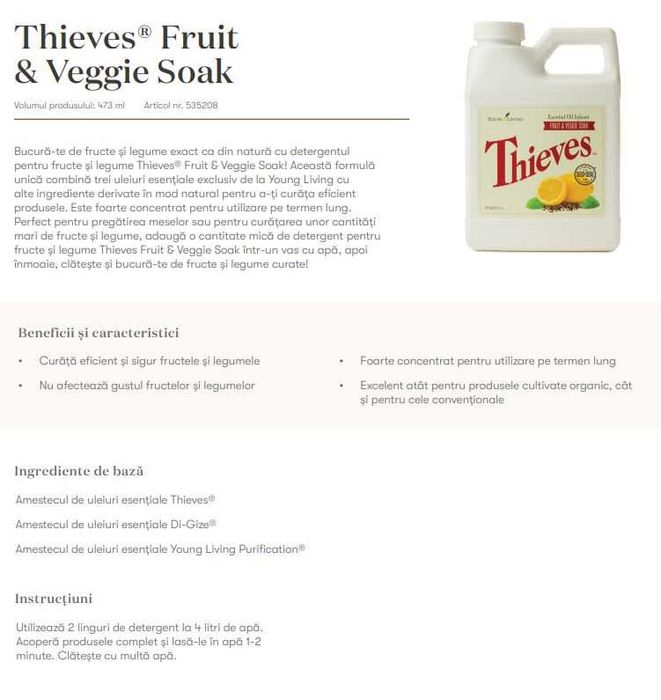 Thieves® Fruit & Veggie Soak - YOUNG LIVING, NOU-SIGILAT