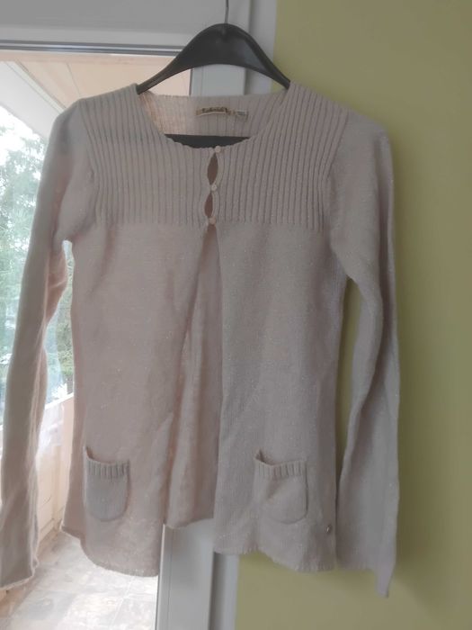 Оригинална дамска жилетка цвят пепел от рози с ламе