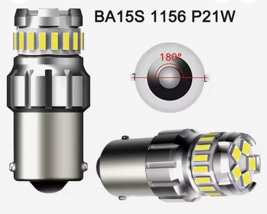 Set 2 Becuri LED,P21W 12v Cip CanBus NOI.
