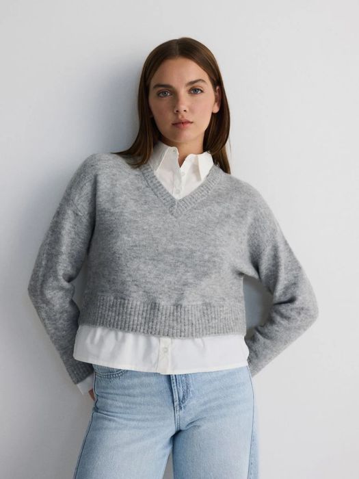 Къс пуловер от вълна алпака Leger by lena gercke