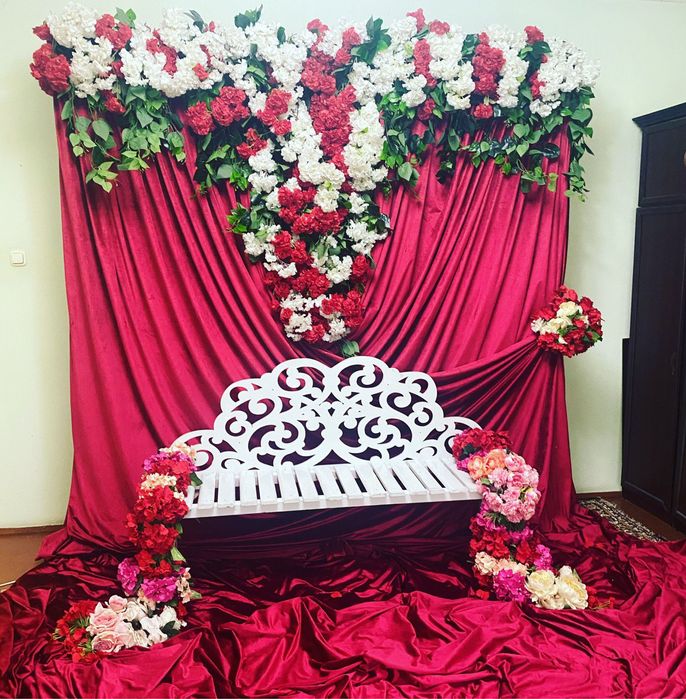 Оформление свадебные торжества  to'y bezaklari shar  va materal bilan