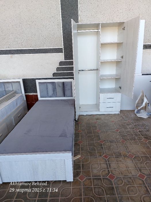 Шкаф ва кроват сотилади алохида йоки комплект кровать сундук арзон