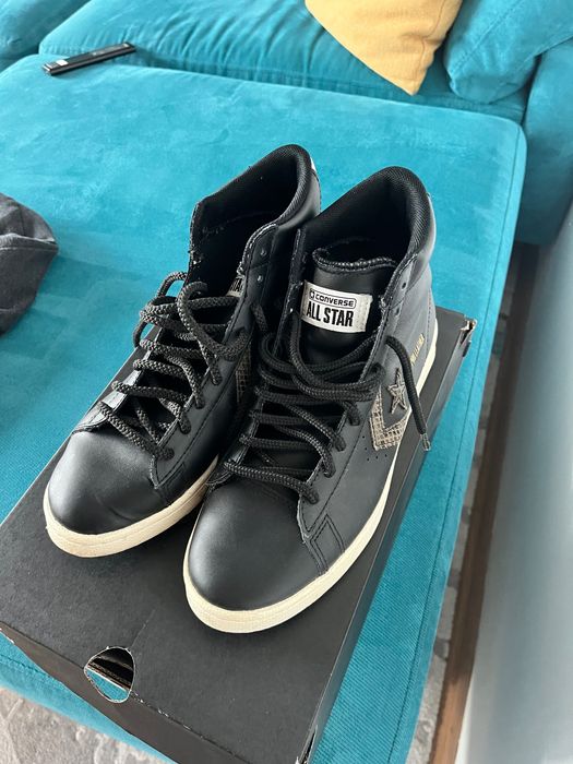 Черни кожени кецове Converse size 38