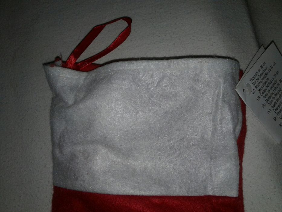 Soseta decoratiune de Craciun, pasla, 38cm, noua, nefolosita