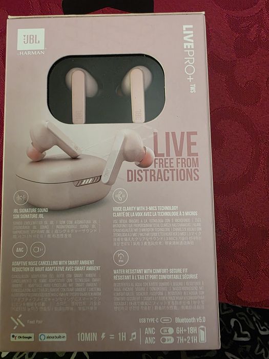 Căști Wireless JBL Live Pro+ TWS Pink – Noise Cancelling (ANC)/ Sigilate