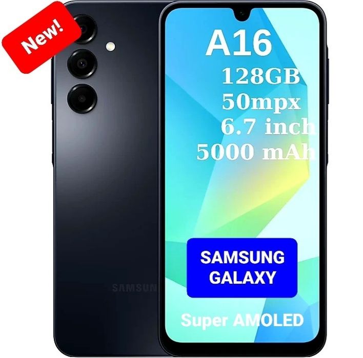 Samsung Galaxy A16*Nou*Smartphone Android*128 GB*Amoled(huawei telefon