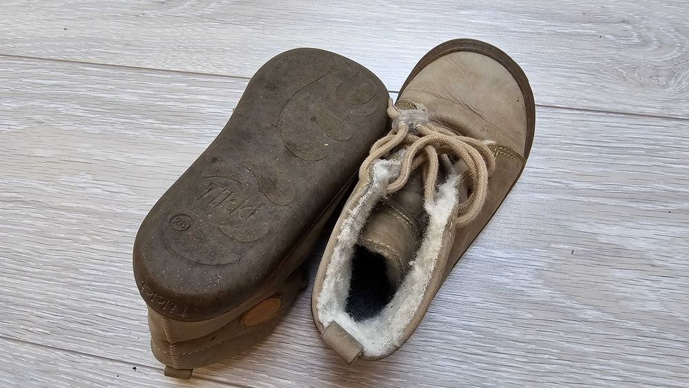 Ghete Barefoot iarna Tikki piele naturala imblanite nr 28 + ghete Reserved imblanite nr 27