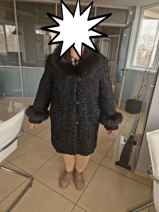 Haina lunga blana astrahan vulpe